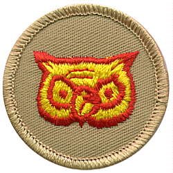 owl patrol patch Streamwood woodbadge patrol patch, owl.